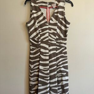 Banana Republic Brown and White Zebra Mini Dress